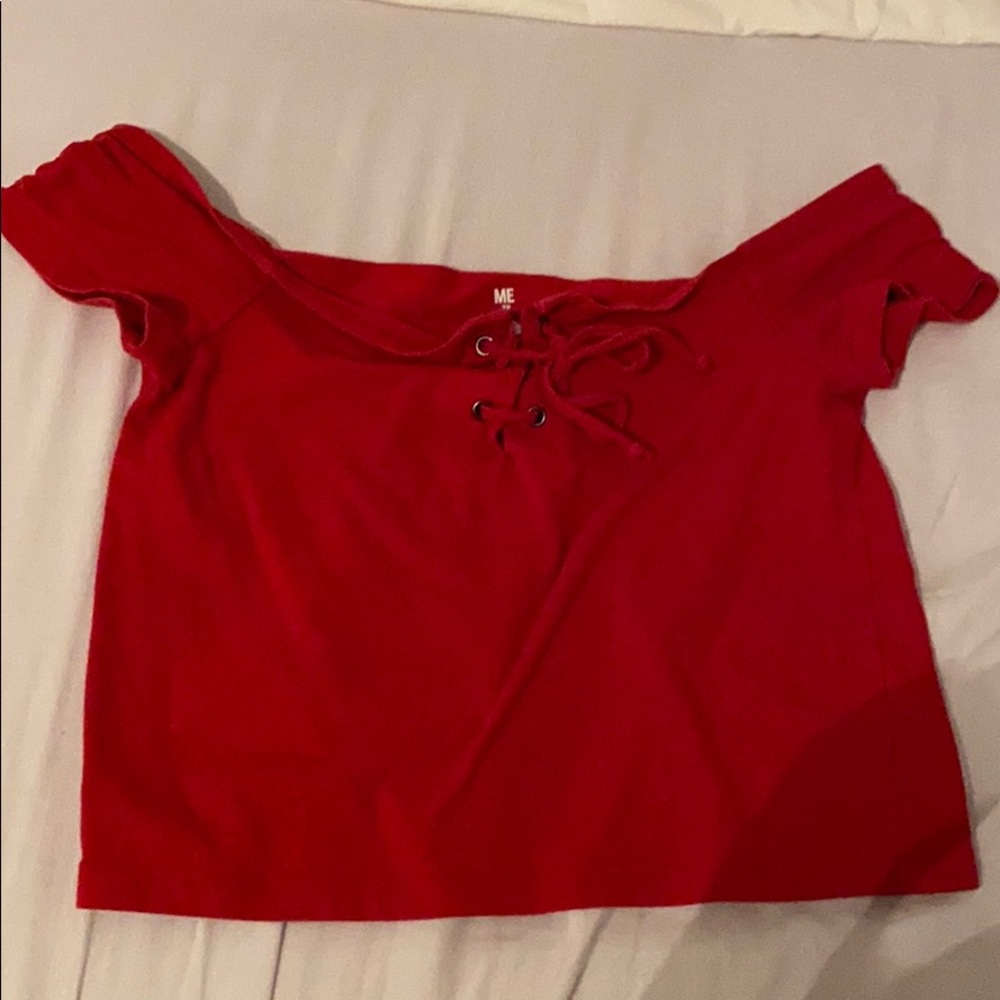 Womens off the shoulder crop top